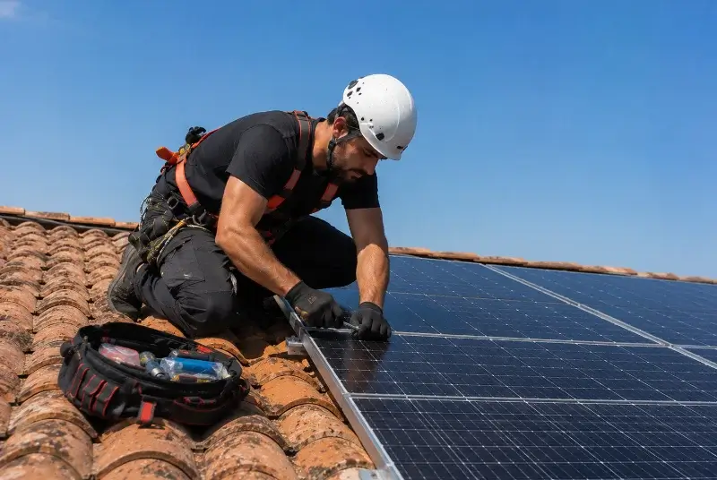 Maintenance et monitoring de panneaux solaires à Salomé